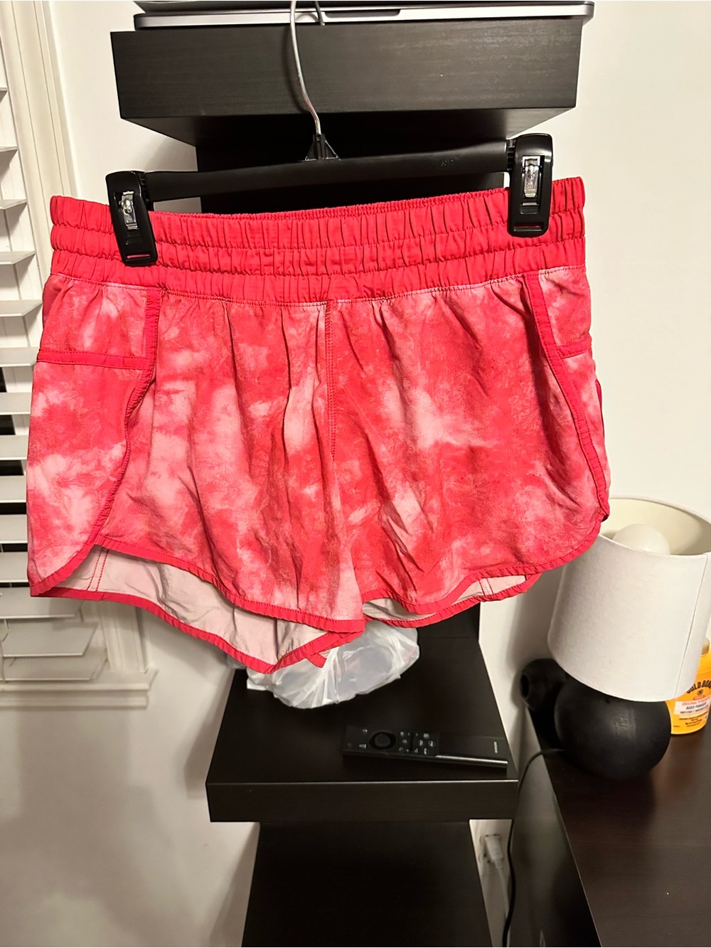 lululemon athletica Pink-Red Tie-Dye Athletic Shorts